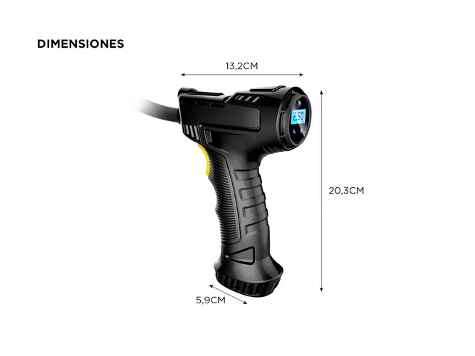 Pistola Compresor De Aire Digital Recargable Acc0131 Suono - Imagen 2