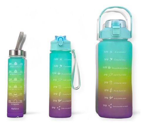 Botella Motivacional X 3 Unidades Doble Pico - Imagen 7