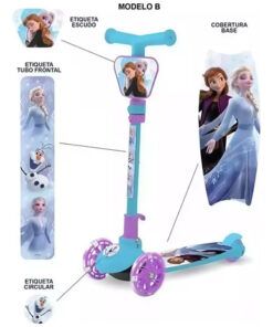 Monopatin Frozen Disney 3 Ruedas Led 74 X 51 X 13,5 Cm - Imagen 3