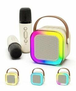 Parlante Karaoke Bluetooth Con 1 Microfono Colores varios