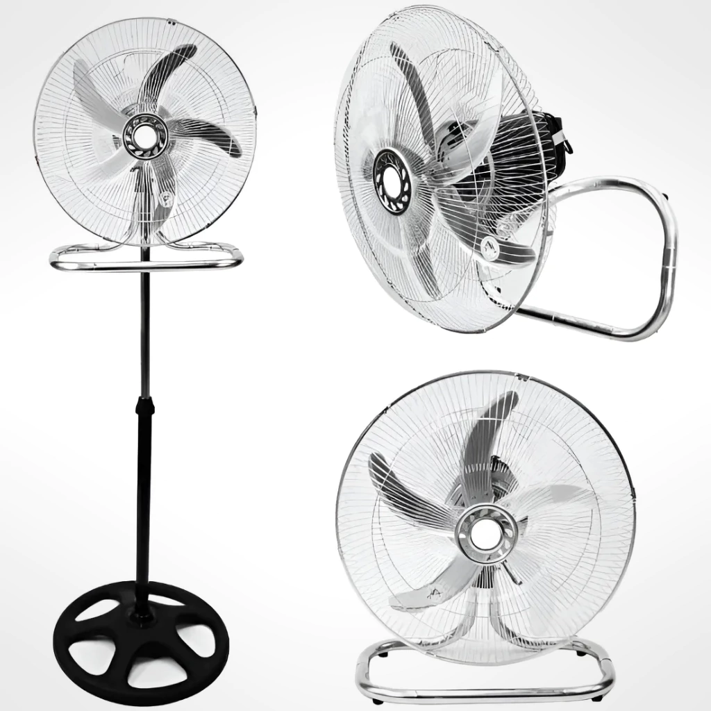 Ventilador De Pie 18" 3 En 1 90w Rejilla Y Aspa Metalicas OM