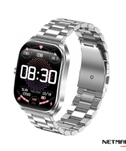 Reloj Pulsera Smartwatch Bt5.3 Dynamic Metalico Plateado Netmak
