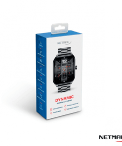 Reloj Pulsera Smartwatch Bt5.3 Dynamic Metalico Negro Netmak - Imagen 2
