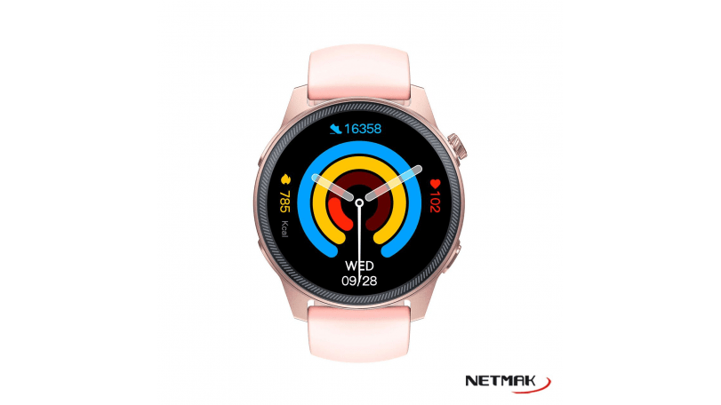 Reloj Pulsera Smartwatch Bt5.3 Amoled Energy Rosa Netmak - Imagen 2