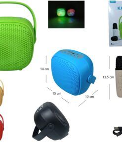 Parlante Bluetooth Karaoke Con 2 Mic Colores 2009