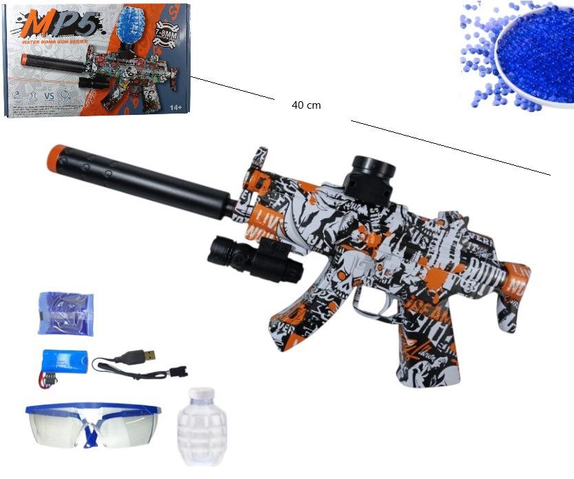 Ametralladora Hidrogel Con Laser Mp5 G 918 - Imagen 2