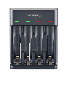 Cargador Rápido De Pilas AA - AAA CH4 Netmak