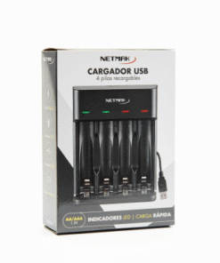 Cargador Rápido De Pilas AA - AAA CH4 Netmak - Imagen 5