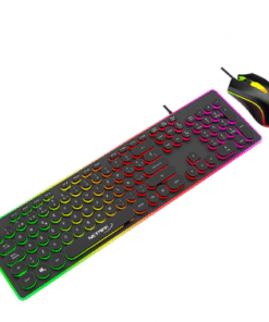 Combo Multimedia Rgb Gamer Teclado + Mouse Teclas Redondas Vortex Netmak - Imagen 2