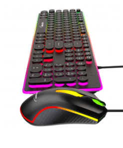 Combo Multimedia Rgb Gamer Teclado + Mouse Teclas Redondas Vortex Netmak - Imagen 3