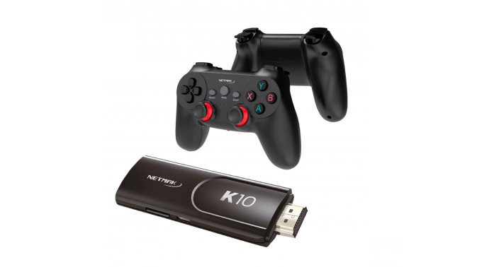 Consola Videojuegos HDMI 4K Con 2 Joysticks Inalámbricos K10 Negro Netmak - Imagen 2