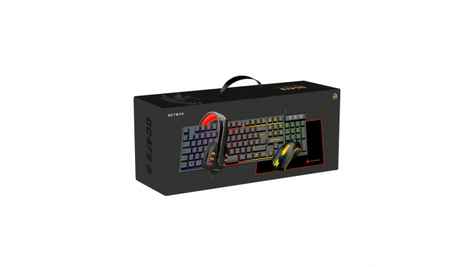 Combo Kit Gamer 4 En 1 Teclado+Mouse+Auricular+Pad 479 Netmak - Imagen 2