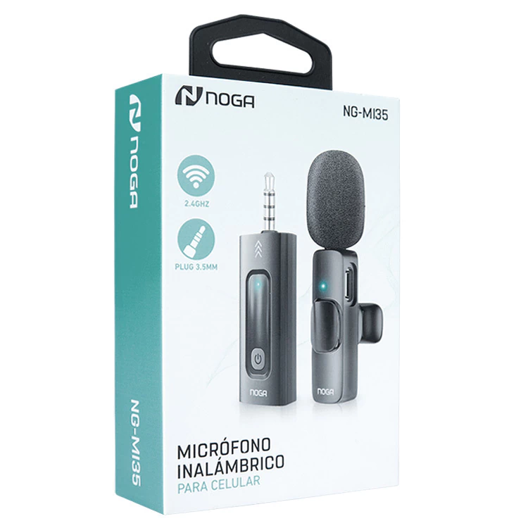 Microfono Inalambrico Para Celular M35 Plug 3.5 Noga - Imagen 3