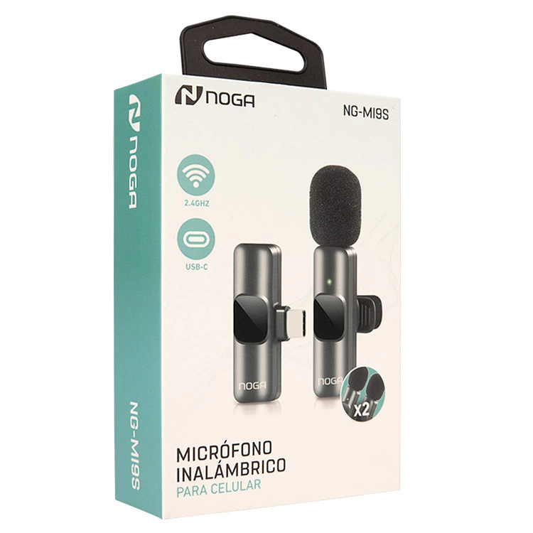 Microfono Inalambrico X2 Para Celular Mi9s Tipo C Noga - Imagen 2