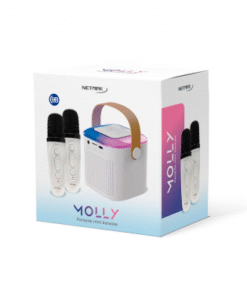 Parlante Bluetooth Led Karaoke Con 2 Micrófonos Molly Netmak - Imagen 3