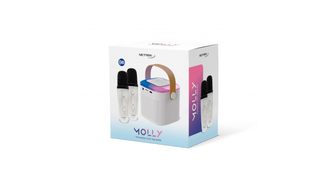 Parlante Bluetooth Led Karaoke Con 2 Micrófonos Molly Netmak - Imagen 3