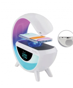 Parlante Bt Velador Led Reloj Despertador Forma G Dream 6 En 1 Netmak - Imagen 3
