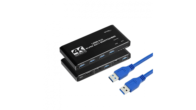Switch Kvm 2 Puertos Hdmi Usb 4K KVM2 Netmak