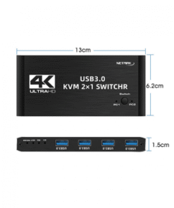 Switch Kvm 2 Puertos Hdmi Usb 4K KVM2 Netmak - Imagen 2