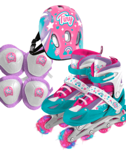 Rollers Tiny Ruedas Intercambiables y Luces + Kit de Protección Talle S 30 33