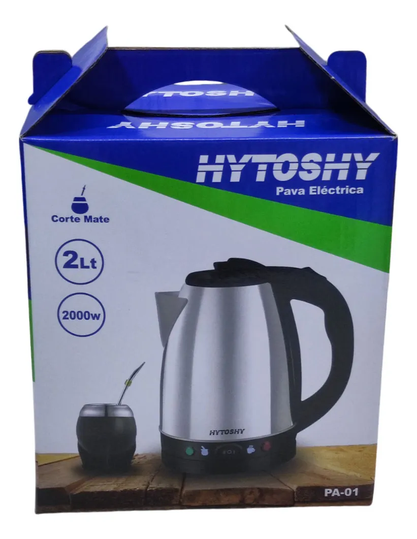 Pava Eléctrica Corte Mate Hytoshy 2L Acero Inoxidable - Imagen 3