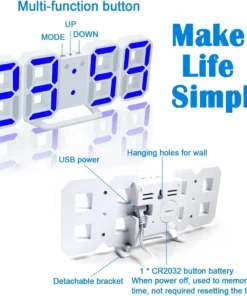 Reloj Despertador C/Fecha/Te Led - Imagen 4