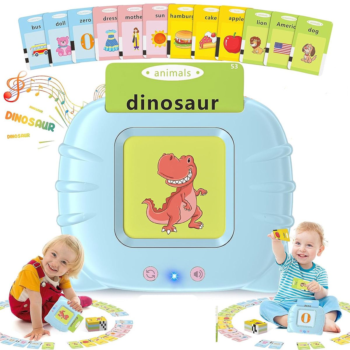 Lector Bilingue Tarjetas Interactivas Niños Ingles Español - Imagen 2