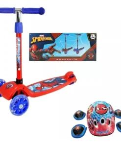 Monopatín Spiderman Con Luz y Sonido+ Kit de Protección - Imagen 3