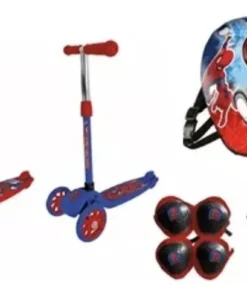Monopatín Spiderman Con Luz y Sonido+ Kit de Protección - Imagen 2