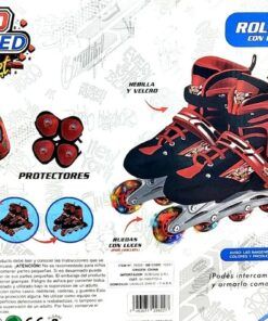 Rollers Go Speed 3 En 1 Ruedas Intercambiables y Luces + Kit de Protección Talle M - Imagen 6