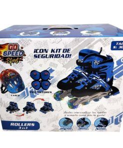 Rollers Go Speed 3 En 1 Ruedas Intercambiables y Luces + Kit de Protección Talle S - Imagen 6