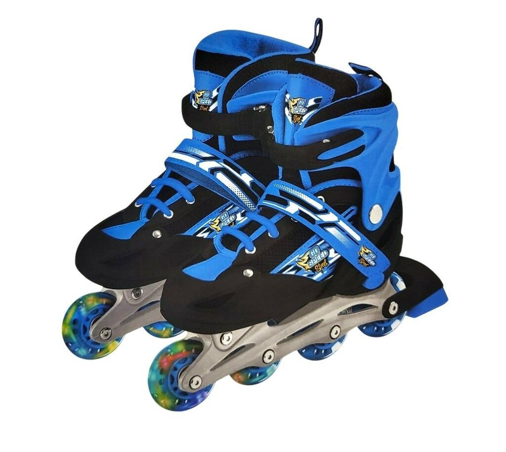 Rollers Go Speed 3 En 1 Ruedas Intercambiables y Luces + Kit de Protección Talle S