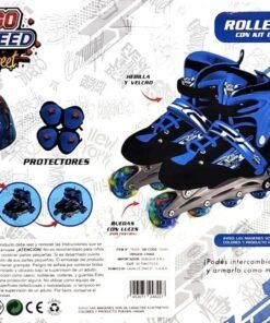 Rollers Go Speed 3 En 1 Ruedas Intercambiables y Luces + Kit de Protección Talle S - Imagen 5
