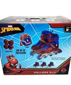 Rollers Spiderman 3 En 1 Ruedas Intercambiables y Luces + Kit de Protección Talle M - Imagen 6