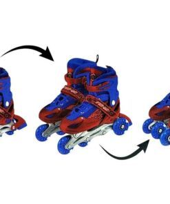 Rollers Spiderman 3 En 1 Ruedas Intercambiables y Luces + Kit de Protección Talle M - Imagen 4