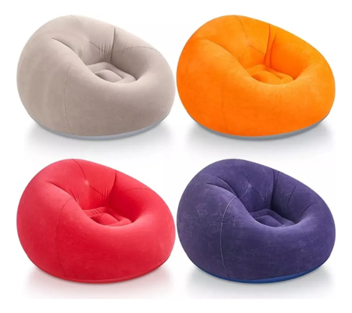 Sillón Puff Inflable Colores Con Inflador - Imagen 4