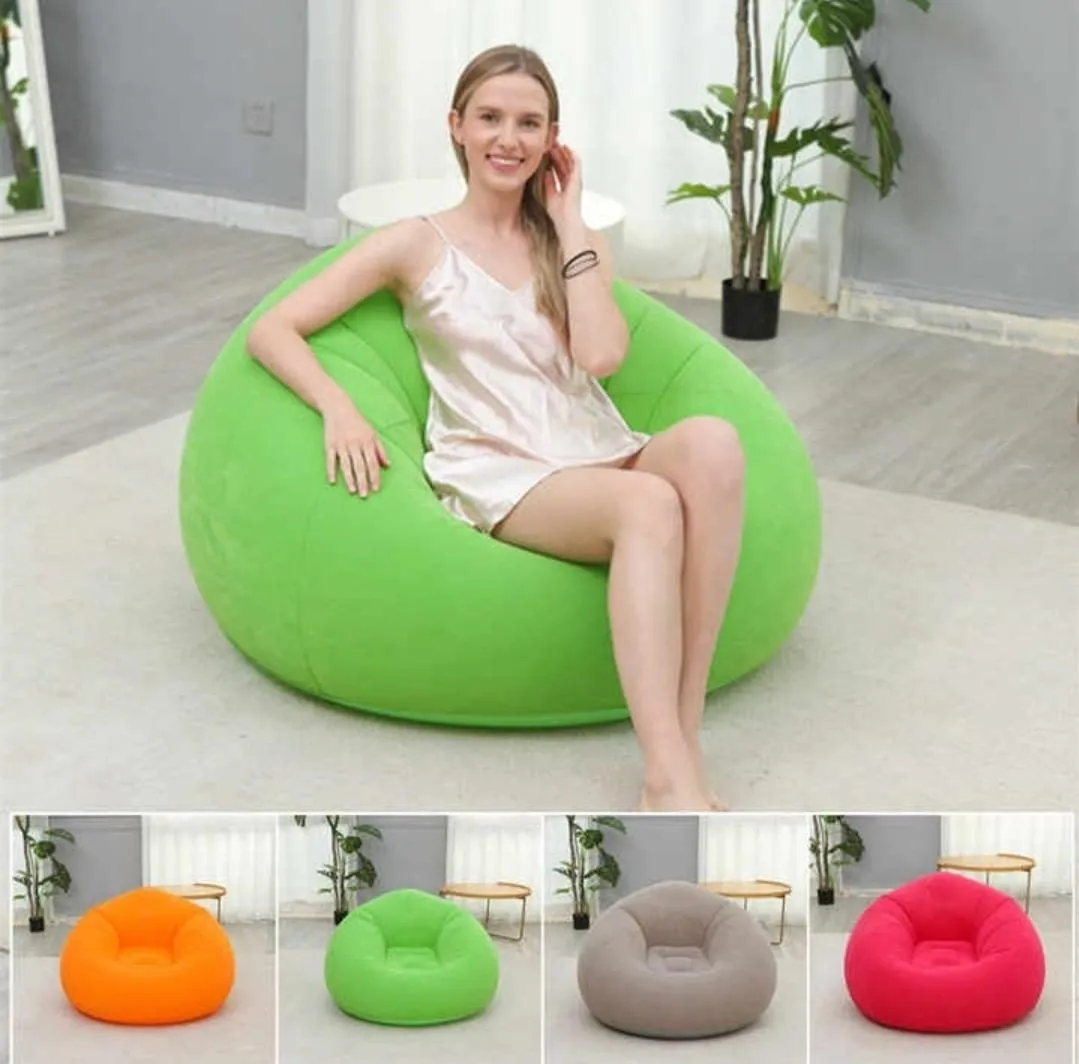 Sillón Puff Inflable Colores Con Inflador - Imagen 3