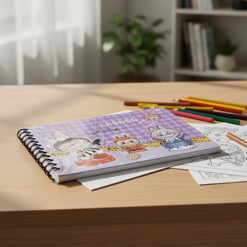 Libro Cuaderno Para Pintar De Labubu A5 50 Hojas - Imagen 2