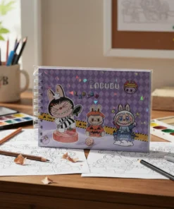 Libro Cuaderno Para Pintar De Labubu A5 50 Hojas