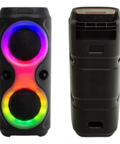 Parlante Bluetooth Karaoke 4" X 2 Con Microfno Led 2131 2133 37*15*15 - Imagen 3