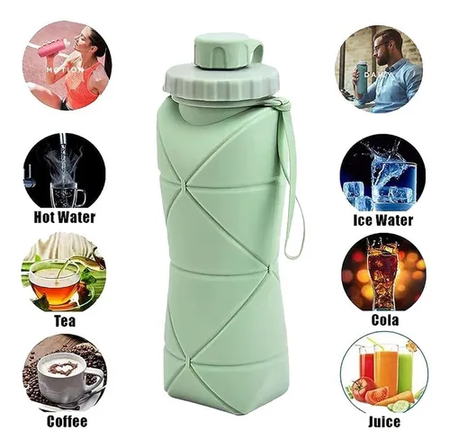 Botella De Silicona Plegable 600 Ml - Imagen 3