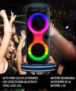 Parlante Bluetooth Karaoke 4" X 2 Con Microfno Led 2131 2133 37*15*15