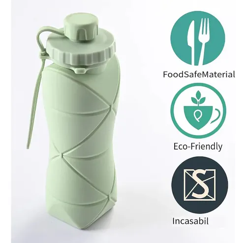Botella De Silicona Plegable 600 Ml - Imagen 4