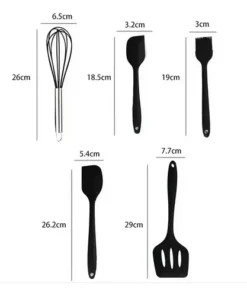 Set De Utensillos Silicona Para Cocina 6 Piezas Colores Varios - Imagen 3