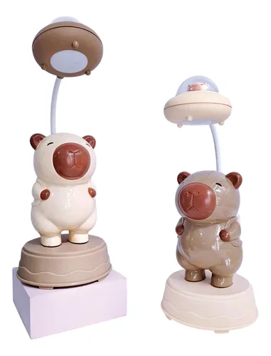 Lampara Velador Capibara Ovni 26cm Con Sacapuntas - Imagen 2