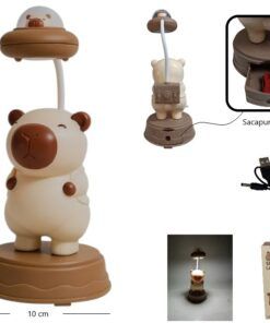 Lampara Velador Capibara Ovni 26cm Con Sacapuntas - Imagen 5