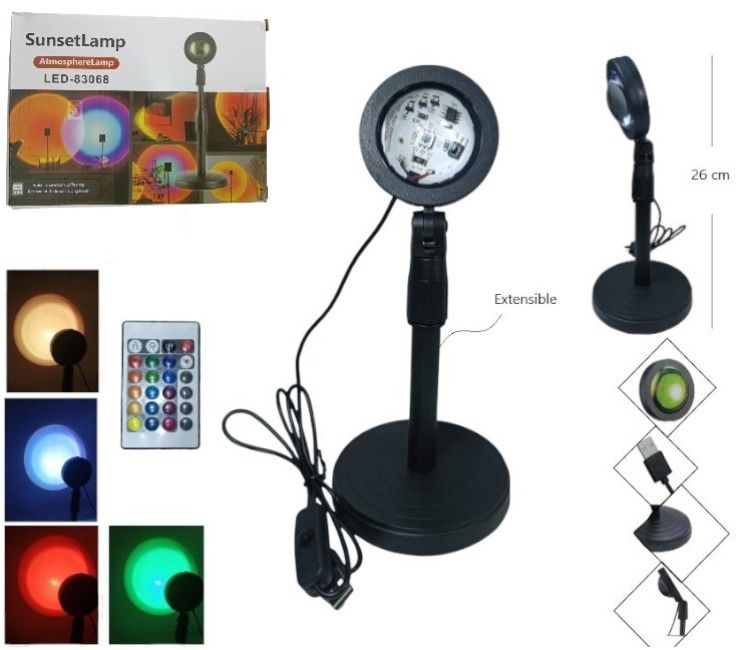 Lampara Led Sun Atardecer Colores con Control - Imagen 5