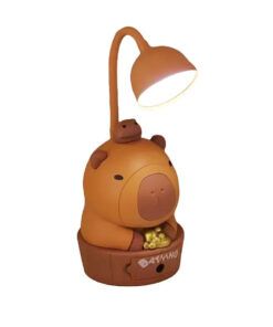 Lampara Velador Capibara Bañera 24cm Con Sacapuntas