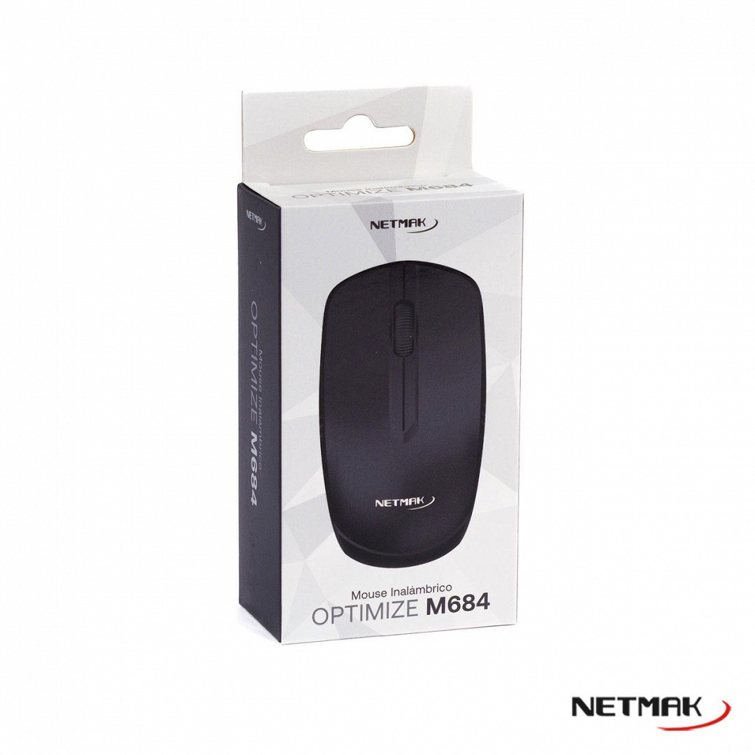 Mouse Inalambrico 684 Negro Netmak - Imagen 3