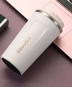 Vaso Termico 500ml Acero Inoxidable Blanco